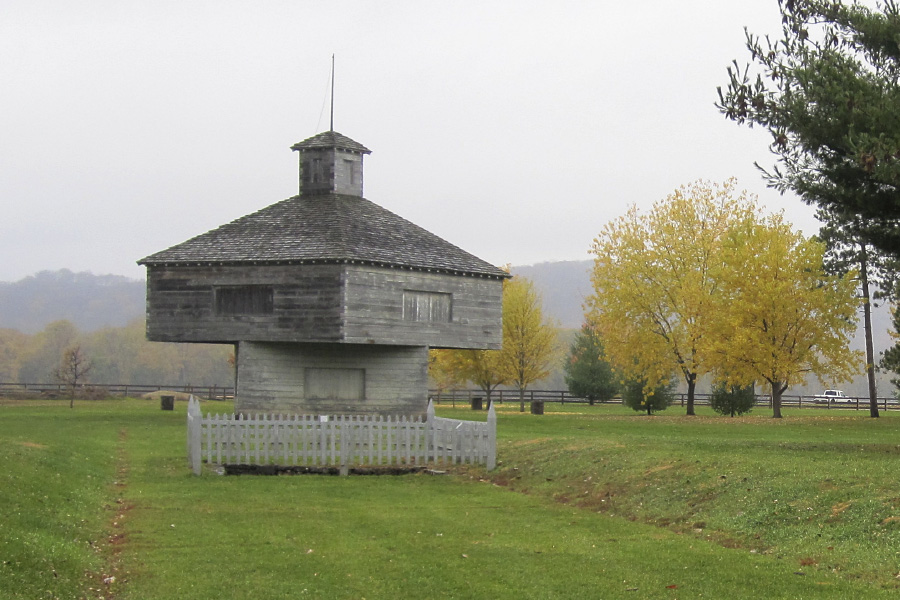 A blockhouse used by soldiers in the War of 1812.